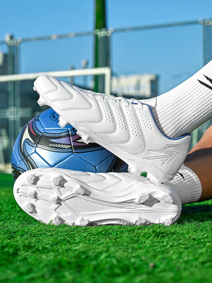 Sport Field AG/FG Soccer Cleats, PU Fabric Sweat-Wicking Upper, TPU Wear-Resistant Sole, Sturdy Durable for Men Women Kids
