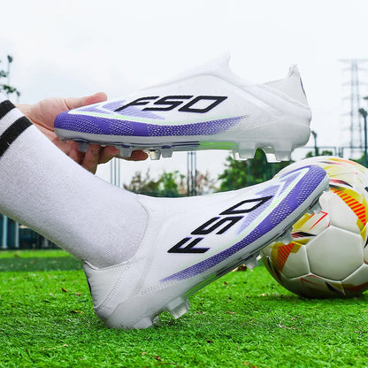 New Men's Football Boots Futsal Outdoor Sneakers Match Grass Non-Slip High-Quality Soccer Shoes Cleats Hot-Selling High-Top Light