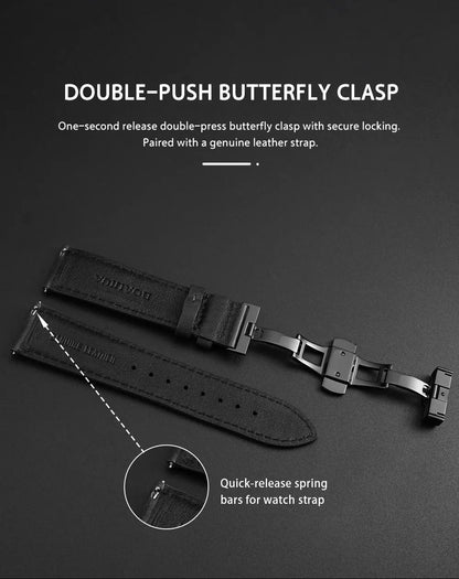BORIAGE(BOAIJIUA) Men's Fully Automatic Mechanical Watch Original Design Cut out 50m Water Resistant Luminous Wristwatch