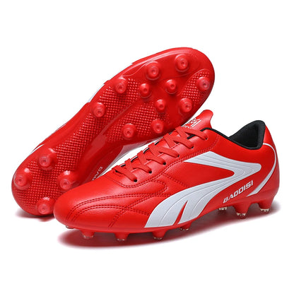 Scarpe da calcio da uomo traspiranti, scarpini da football e futsal ultraleggeri, sneaker professionali da allenamento unisex, tacchetti per erba e sport da partita