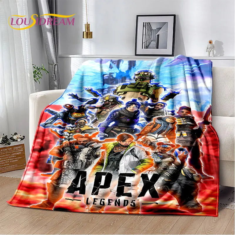Apex Legends Game Gamer Cartoon Soft Plush Blanket,Flannel Blanket Throw Blanket for Living Room Bedroom Bed Sofa Picnic Cover