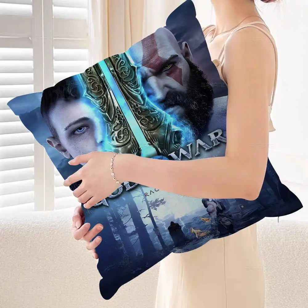God of War Ragnarok 2022 Cushion Cover Polyester Sofa Cushions Decorative Throw Pillows Home Decoration Pillowcover