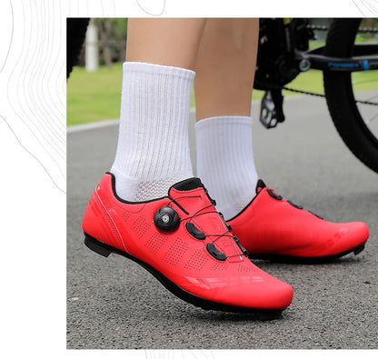 Scarpe da ciclismo da uomo e da donna per bici da strada, competizione e velocità, scarpe sportive da ciclismo autobloccanti con tacchette SPD