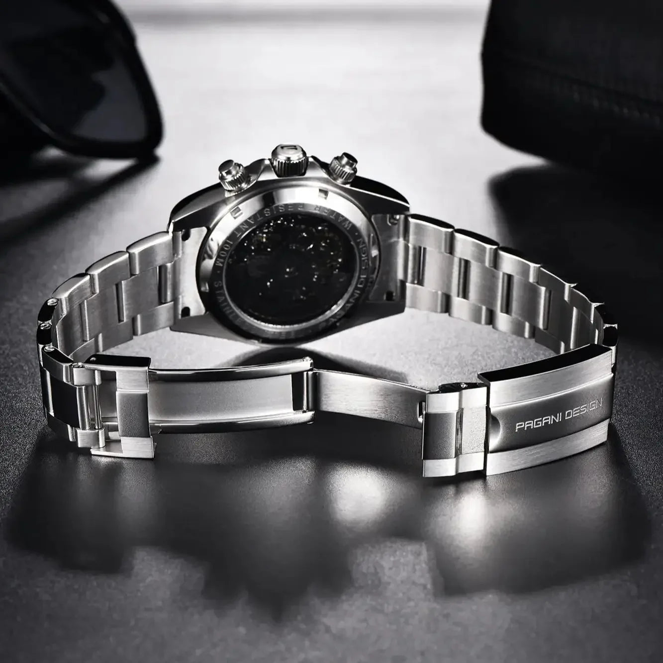 PAGANI DESIGN Orologio meccanico automatico da uomo in acciaio inossidabile, impermeabile 10Bar, sportivo, di lusso casual per uomo