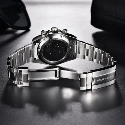PAGANI DESIGN Orologio meccanico automatico da uomo in acciaio inossidabile, impermeabile 10Bar, sportivo, di lusso casual per uomo