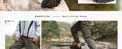 Sapatos de Caminhada Baasploa para Homem, Outdoor e Escalada, em Malha Respirável, para Viagem e Caminhada, Antiderrapantes, Resistentes ao Desgaste, Confortáveis, Tipo Sneaker