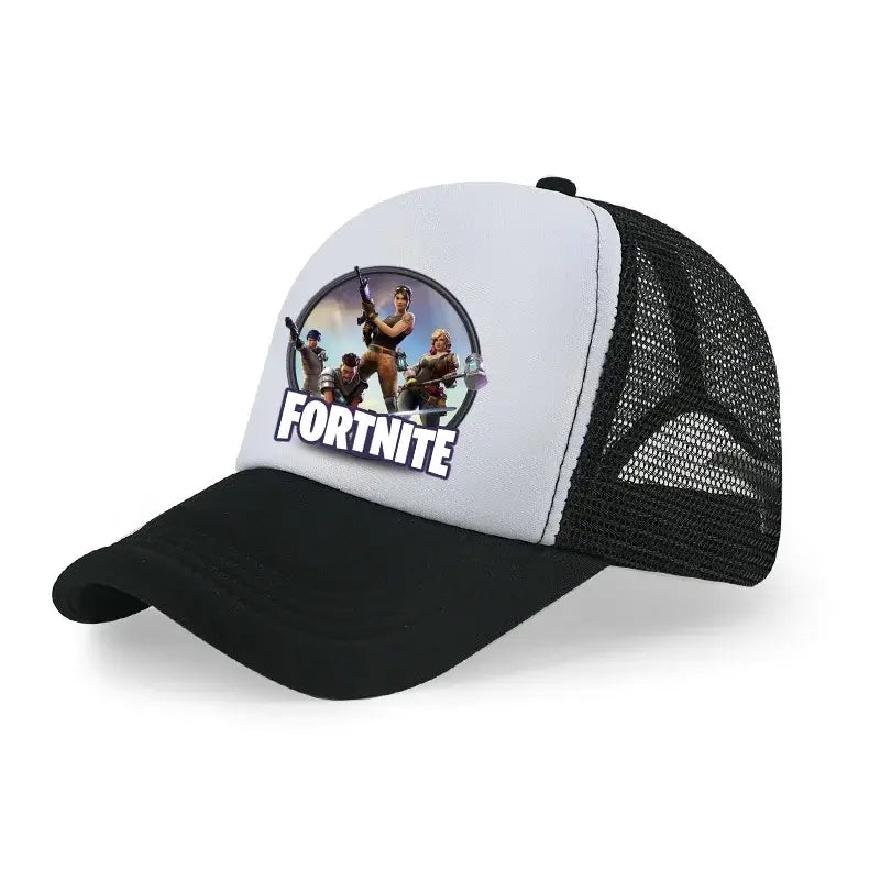 Fortnite Baseball Cap Cartoon Game Printed Hat Kids Summer Breathable Mesh Hat Adjustable Peaked Cap Children’s Birthday Gift