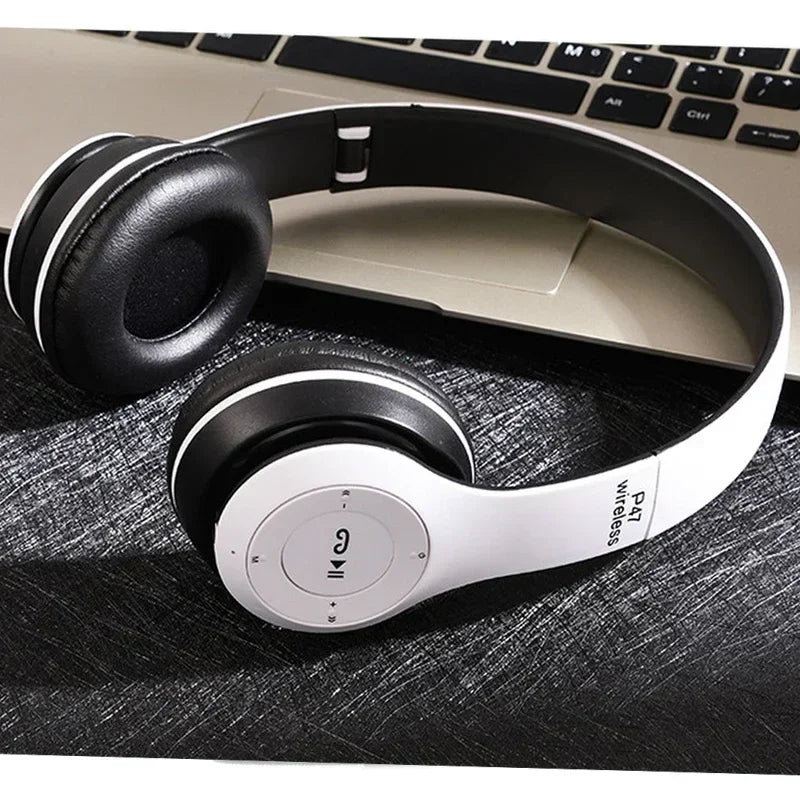 P47 Wireless Bluetooth Headphone With Mic Noise Cancelling Headsets Stereo Sound Earphones Sports Gaming Headphones Supports PC