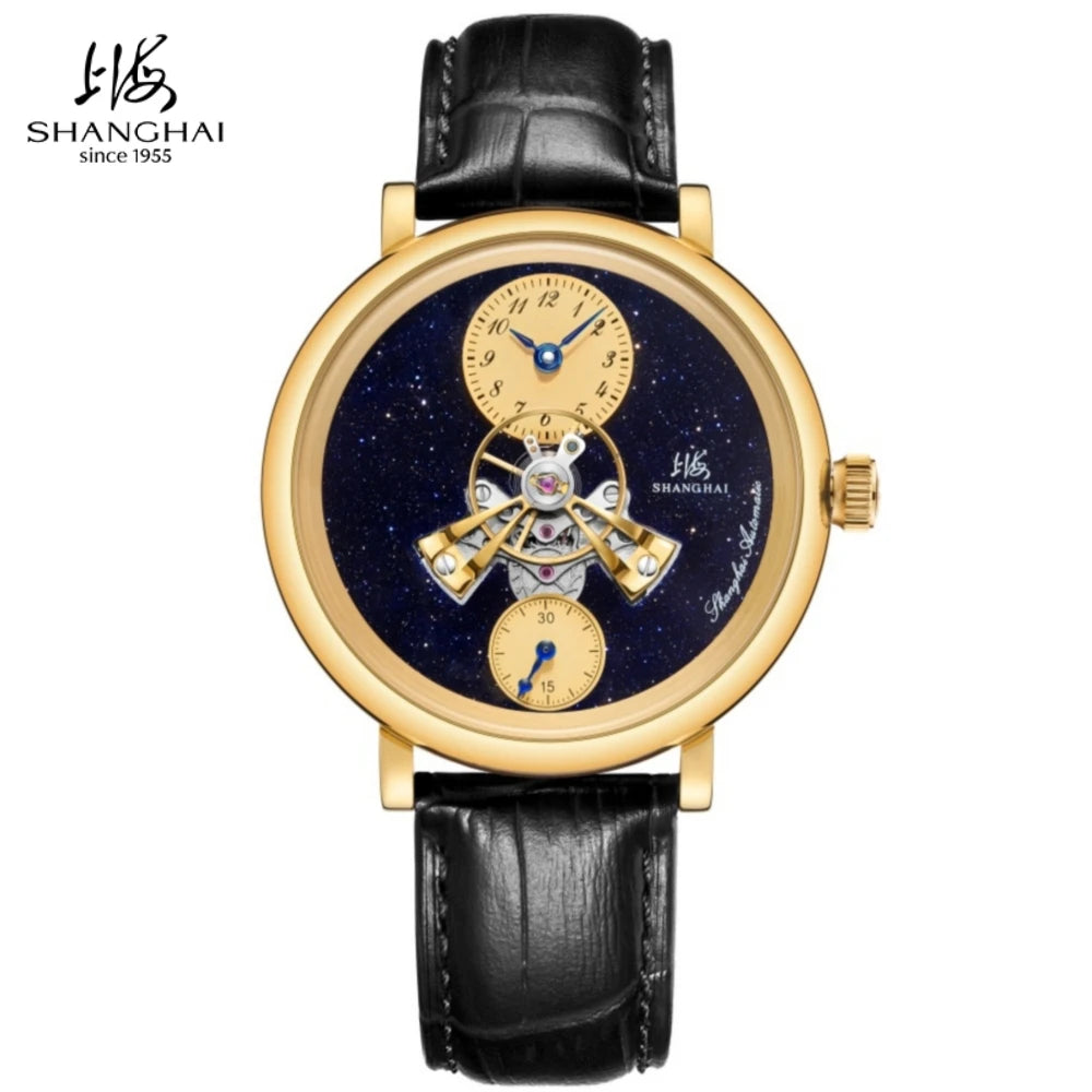 Shanghai The Bund Sky Dome Series Men's Mechanical Watch, 42mm Center Flywheel Automatic, Limited Edition Brand Watch