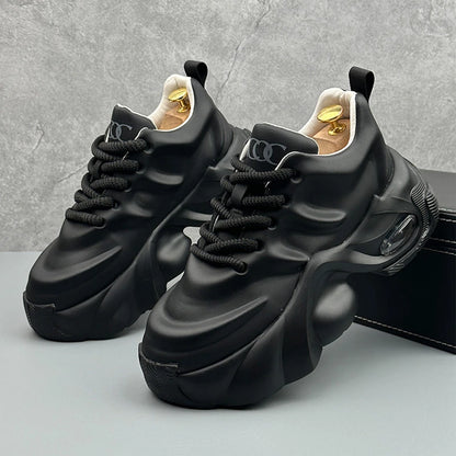 Plus Size Men's 2026 New Dad Sneakers Thick Platform Sole Fashion Versatile Casual Athletic Shoes Trendy Comfortable Daily Shoes