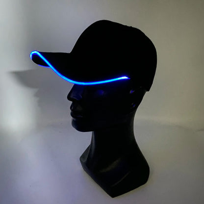 Gorra de béisbol luminosa LED de moda, gorra hip hop iluminada para bar y club, gorra fluorescente para hombre y mujer, accesorios para DJ, baile y disfraces