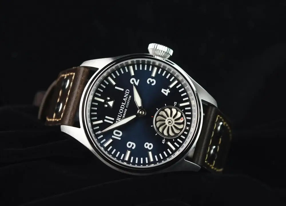Hruodland 2025 Neue mechanische Herrenuhr Seagull ST3620 Retro-Pilot 43MM BGW-9 Leuchtend Saphirglas Turbine Reloj Hombre
