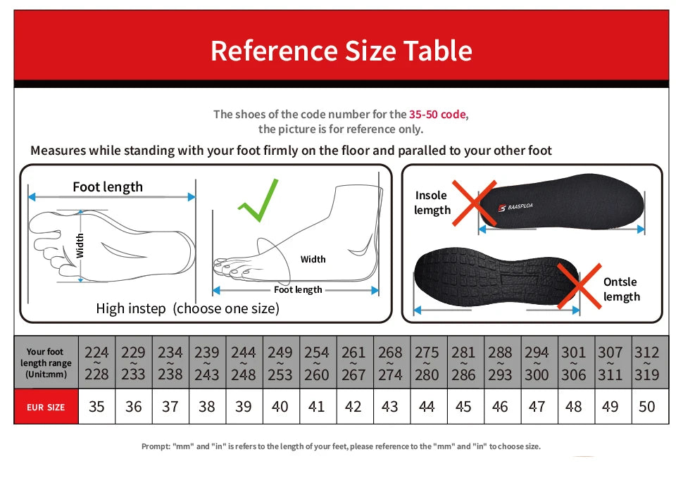 Baasploa Men's Running Shoes Brand, Male Designer Mesh Casual Sneakers, Lightweight Lace-Up New Male Outdoor Sports Tennis Shoes