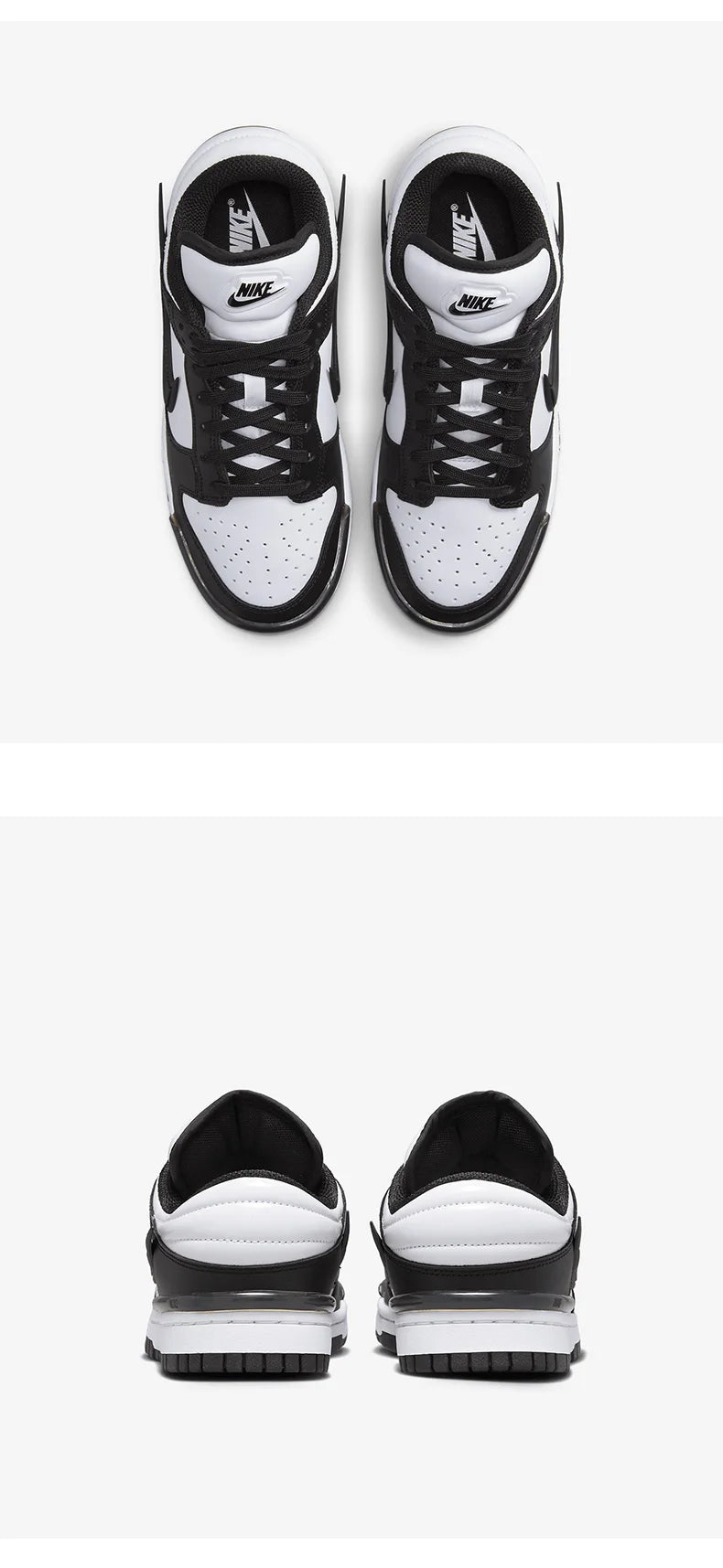 Sapatilhas casuais minimalistas Nike oficiais e autênticas para mulher, respiráveis, com atacadores e sola grossa DZ2794-001