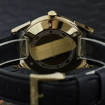 Baltany Men Automatic Watch 38.5mm Pilot Manual Winding Mechanical Wristwatch Sapphire 5ATM Small Second Dial ST1701 ST1700