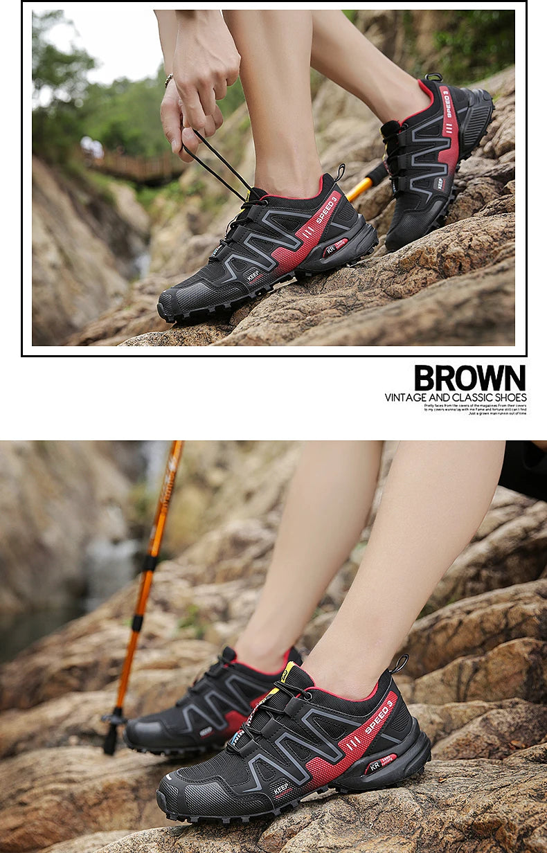 Men Hiking Boots Winter Mountain Safety Outdoor Breathable Wear-Resistant Climbing Timberland Unisex Comfortable Male Sneakers