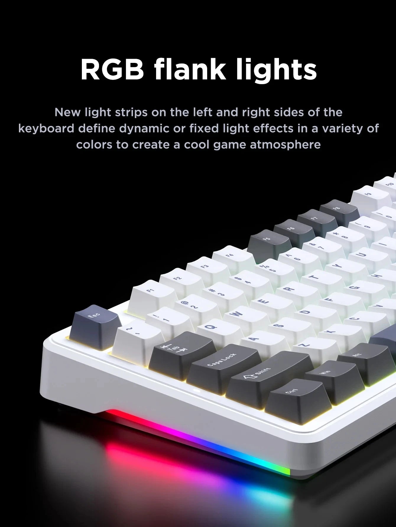AULA F87Pro Mechanical Keyboard 2.4g/USB/Bluetooth Tri Mode Wireless 87 Key 5 Layer Silencing Filling Suitable For Gaming + Typing
