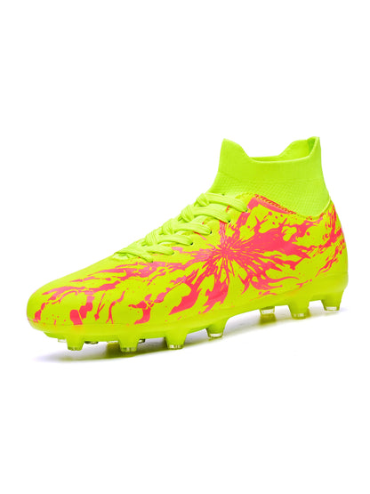 Chaussures de football AG FG, tissu PU haute densité, crampons TPU solides, structure robuste pour les compétitions amateur sur herbe naturelle