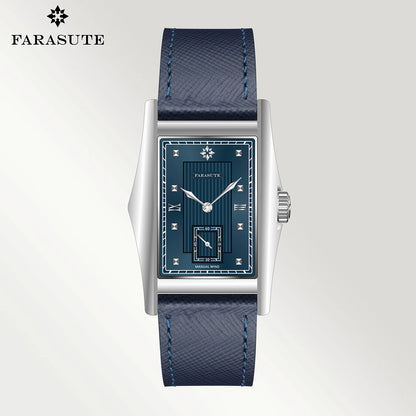 FARASUTE Creative Manual Square Customized Mechanical Movement Watch Men Luxury Sapphire Glass Small Second Wristwatches reloj