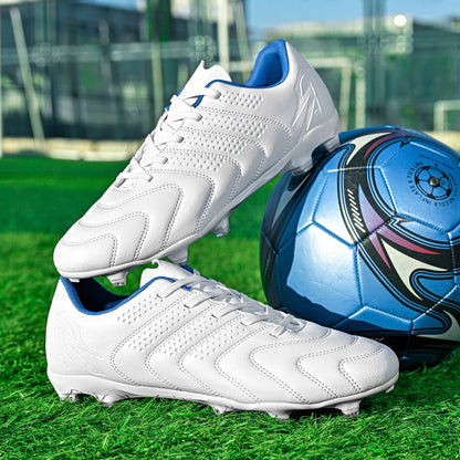 Sport Field AG/FG Soccer Cleats, PU Fabric Sweat-Wicking Upper, TPU Wear-Resistant Sole, Sturdy Durable for Men Women Kids