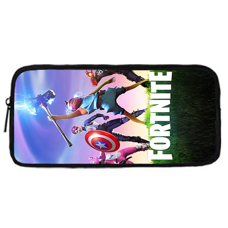 Mochilas Infantis com Design de Jogo Popular, Saco de Almoço e Estojo, Mochilas Escolares de Grande Capacidade para Alunos, Rapaz e Rapariga, Melhor Presente F-FortniteS