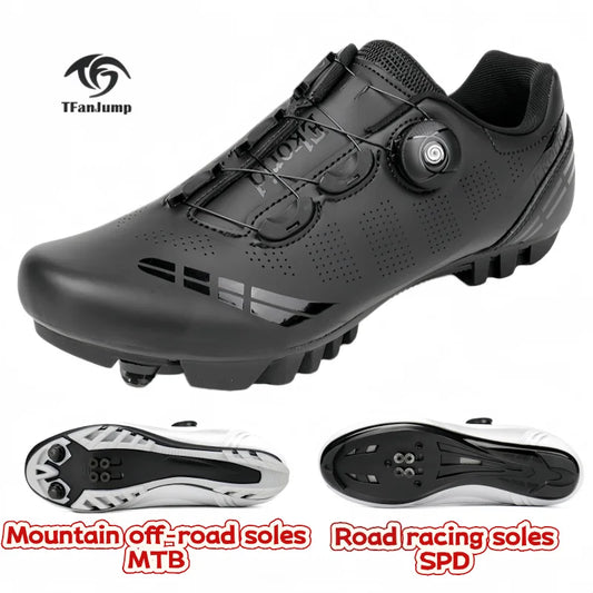 Sapatos de BTT para Homem, Respiráveis, Antiderrapantes, Alta Dureza, Adequados para Ciclismo de Estrada ao Ar Livre e BTT Todo-o-Terreno 37-46