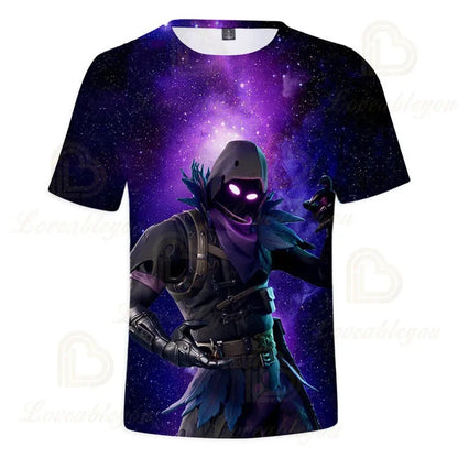 Fortnite Boys T-shirt Kids Tops Summer Children Clothes 3D Funny Battle Royale Game Graphics T-Shirt Toddler Girls Top Tee