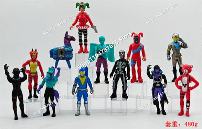 Conjunto de 8 Figuras Fortnite Anime em PVC — Bonecos Trooper Colecionáveis para Fãs, Crianças, Aniversário e Natal