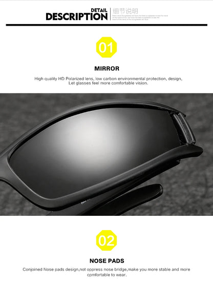 Fashion Polarization Sunglasses Night Vision Glasses Men Women Outdoor Sports Fishing Driving Sun Glasses UV400 Goggles