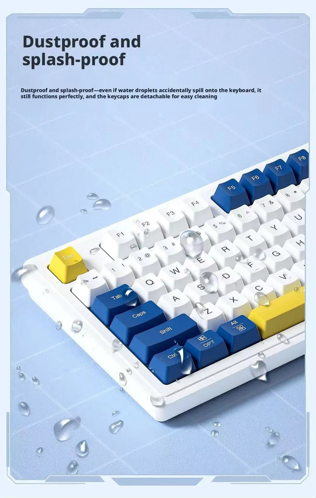 Wired Gaming Keyboard Mechanical Feel with Rotary Knob Three Color Mixed Backlit for PC Desktop Laptop Computer Accessories