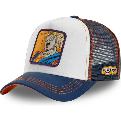Καπέλο Dragon Ball Son Goku Καλοκαιρινό ταξιδιωτικό καπέλο με γείσο για άνδρες, κεντημένο, στυλ χιπ-χοπ, καπέλο με πλέγμα, αντηλιακό, καπέλο μπέιζμπολ, για υπαίθρια αθλήματα