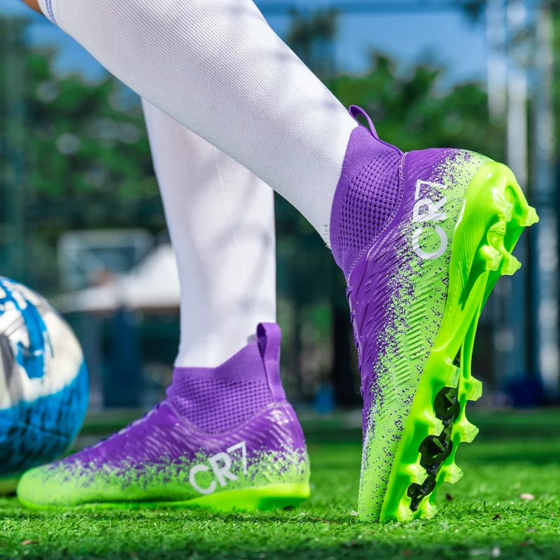 Scarpe da calcio da adulto autunnali di tendenza, ammortizzanti, morbide e stabili, scarpe sportive leggere con ritorno elastico e tacchetti avvolgenti