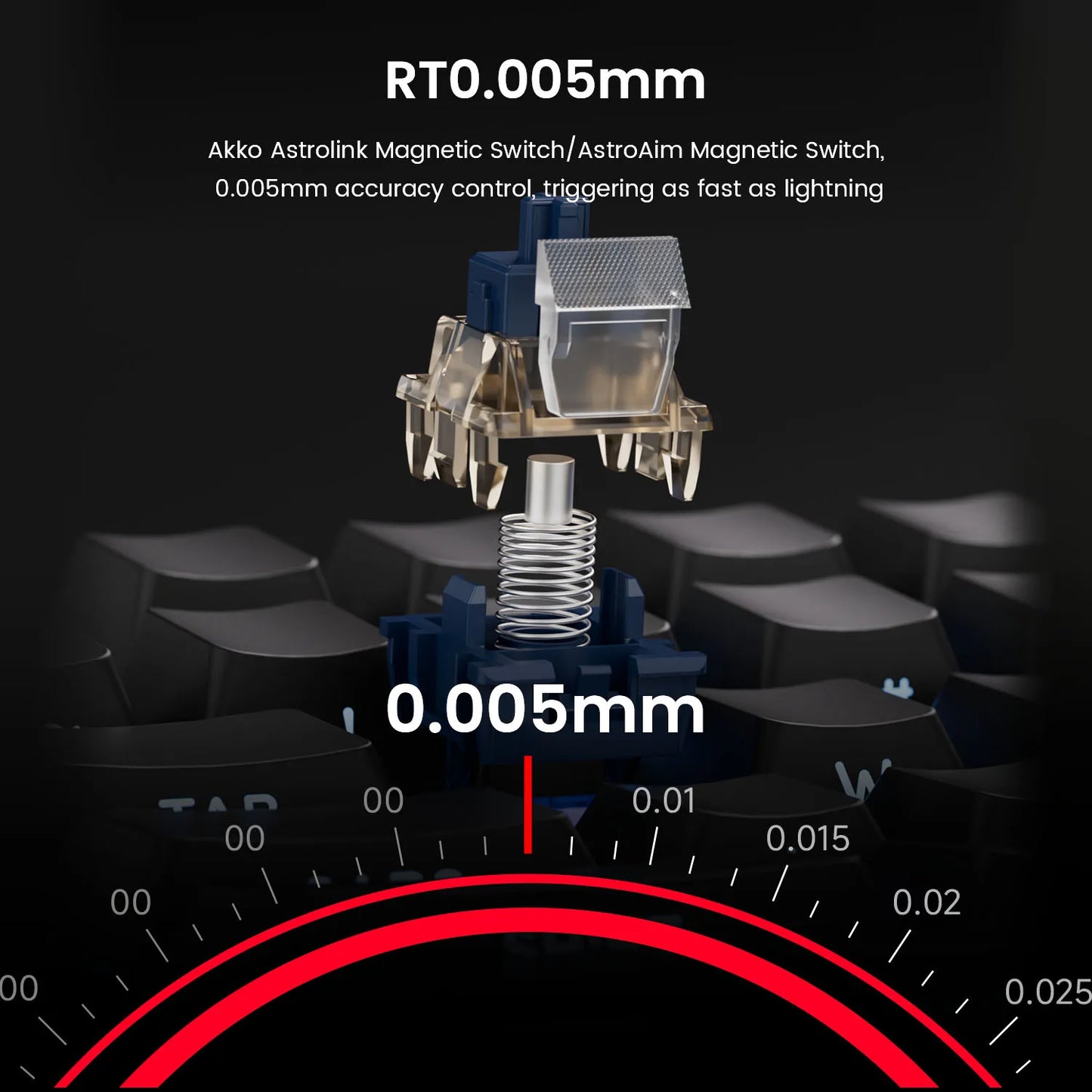 Teclado AKKO TAC75 HE com interruptores magnéticos, formato 75%, teclado gaming Rapid Trigger 0.005mm 8K RGB com fio, teclado personalizado para esports para gamers