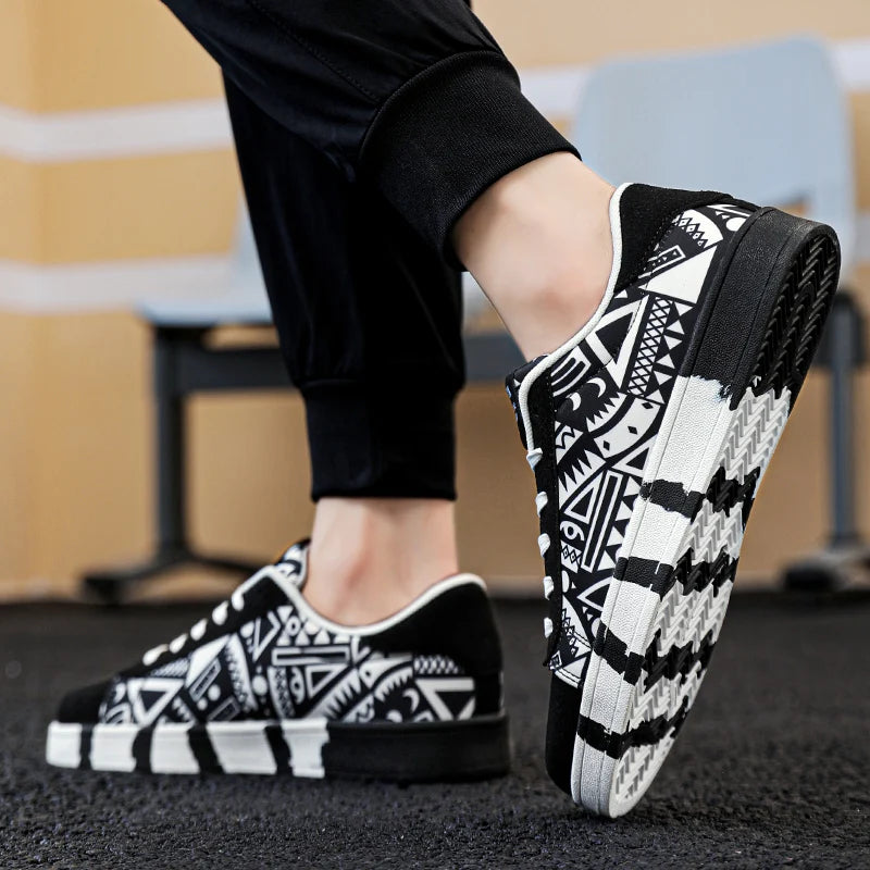 YRZL skateboard shoes for men, canvas sneakers, casual breathable walking shoes, lightweight flat shoes, street trend sport shoe
