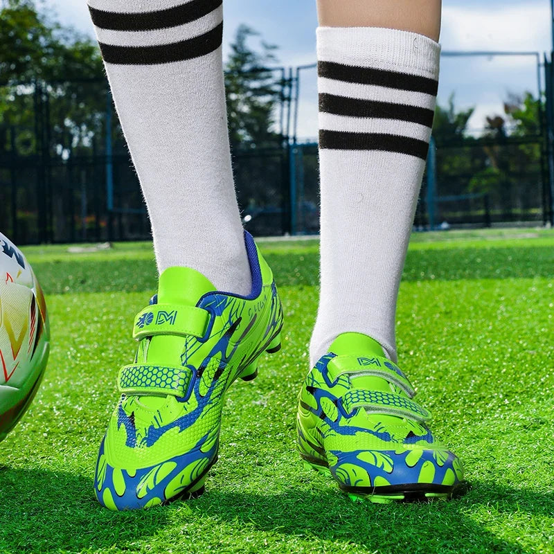 Nouveaux hommes enfants bottes de Football ultralégers garçons chaussures de Football professionnelles crampons antidérapant Match herbe chaussures d'entraînement livraison directe