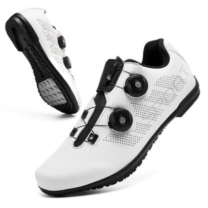 Lock-Free Cycling Shoes, Flat Pedal Shoes for Men, Bike Cleat Sneakers, MTB Bicycle Biking Shoes for Women, Breathable Indoor Boots