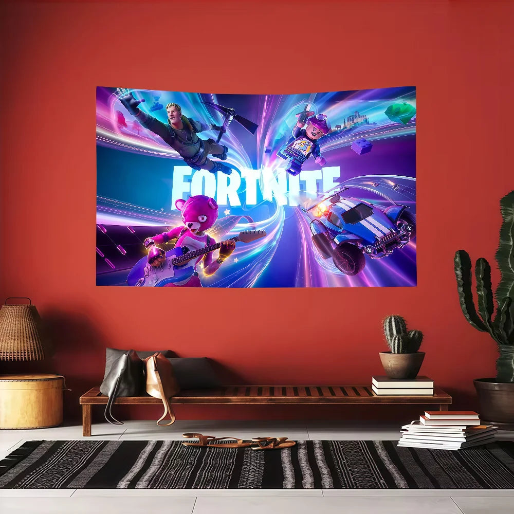 Game F-Fortnite flag Decoration Art Picnic Party Home Hanging Camping Outdoor Party Banner