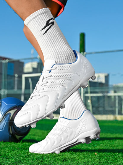 Sport Field AG/FG Soccer Cleats, PU Fabric Sweat-Wicking Upper, TPU Wear-Resistant Sole, Sturdy Durable for Men Women Kids