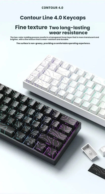 Tastiera meccanica portatile cablata K61, Phantom RGB colorata, risposta di livello gaming, design ergonomico, adatta al gaming e all’ufficio