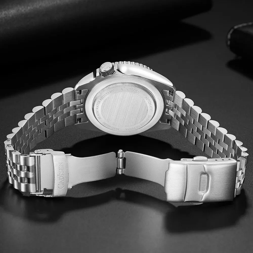 CADISEN New Luminous Men Mechanical Wristwatches Ceramic Bezel Sapphire Glass Automatic Watch Men Relogio Masculino