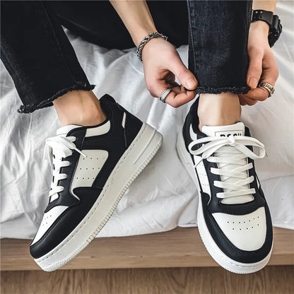 Chaussures pour hommes printemps-été, nouvelles baskets respirantes, chaussures blanches tendance et polyvalentes à semelle épaisse pour hommes, chaussures de sport et décontractées