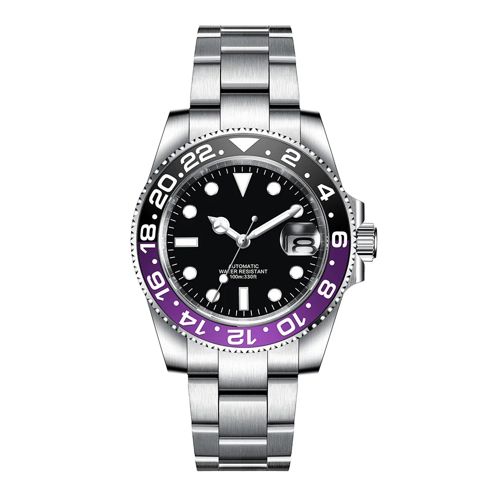 Customized Logo Men's Mechanical Automatic Wristwatch NH35 Movement 40mm Dial 100M Waterproof Sapphire Glass DIY Corgeut