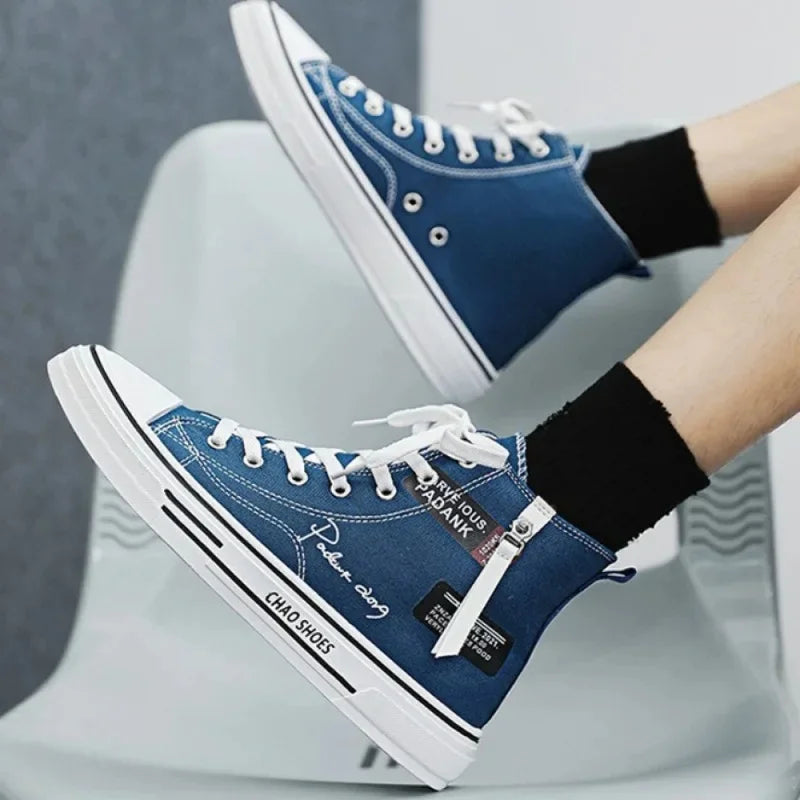 2026 Nouvelles chaussures de mode pour hommes, chaussures montantes en toile, baskets de créateur classiques, chaussures basses de tennis, chaussures décontractées d'été respirantes, Zapatos