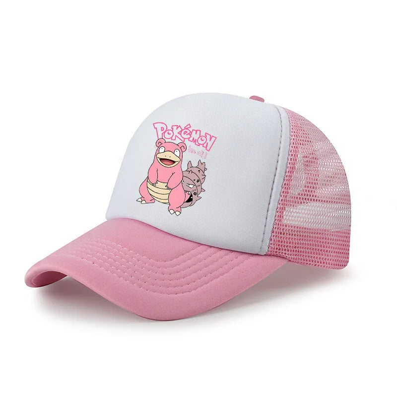 Baseball Cap Adjustable for Pokemon Hip Hop Breathable Mesh Hats Cute Cartoon Anime Outdoor Sport Shade Caps Gifts