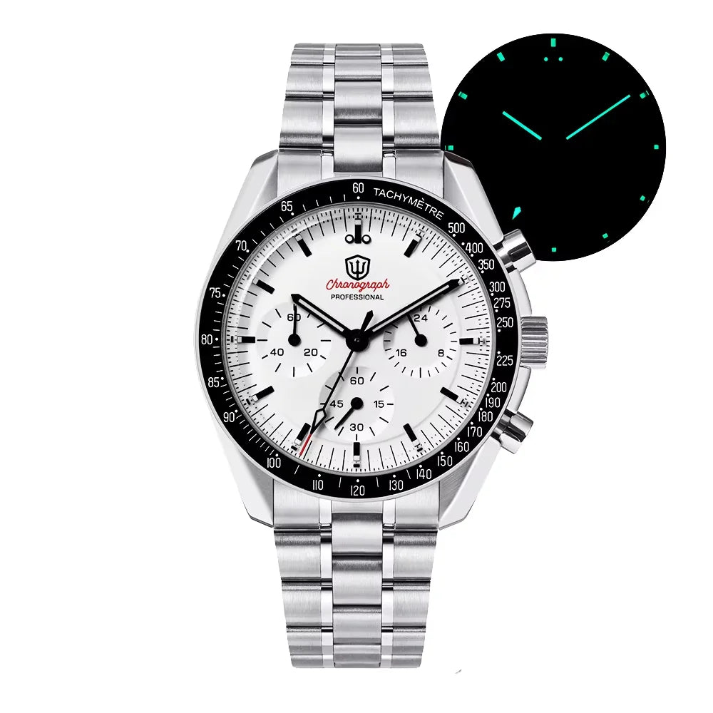 Relógio Masculino Watchdives New Wd1863 Quartz VK63 Chronograph, Safira Abaulada, Impermeável, 39Mm, Aço, Marca Premium, Luxo Business