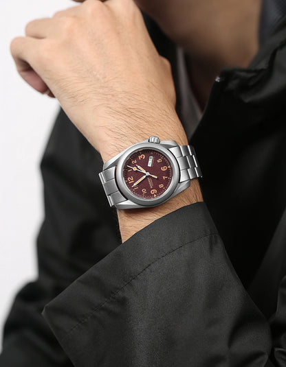 Relógio masculino Boderry Field Watches VOYAGER, caixa em bronze, mecânico automático, 100M impermeável, estilo militar, marca de topo