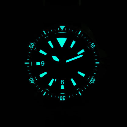 Reloj para hombre Watchdives WD1980 V3 38mm Vintage VH31 Ronda 515 con movimiento de cuarzo, segundero continuo, luminoso y cristal de zafiro
