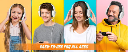 NUBWO HG04L Gaming Headset for PS5/PS4,Xbox Series X|S/Xbox One,Switch Clear Unidirectional Mic 3.5mm Jack Headphone for Gaming