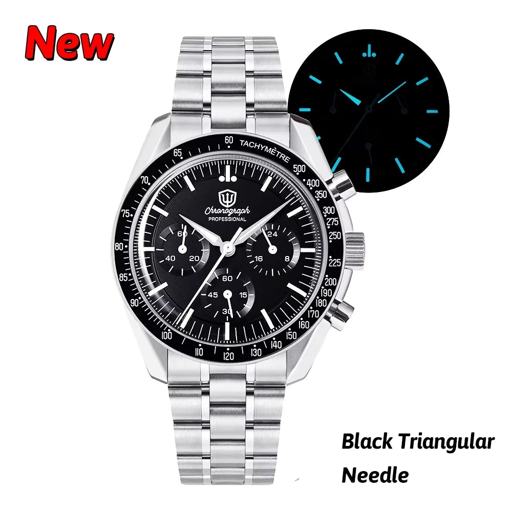 Relógio Masculino Watchdives New Wd1863 Quartz VK63 Chronograph, Safira Abaulada, Impermeável, 39Mm, Aço, Marca Premium, Luxo Business