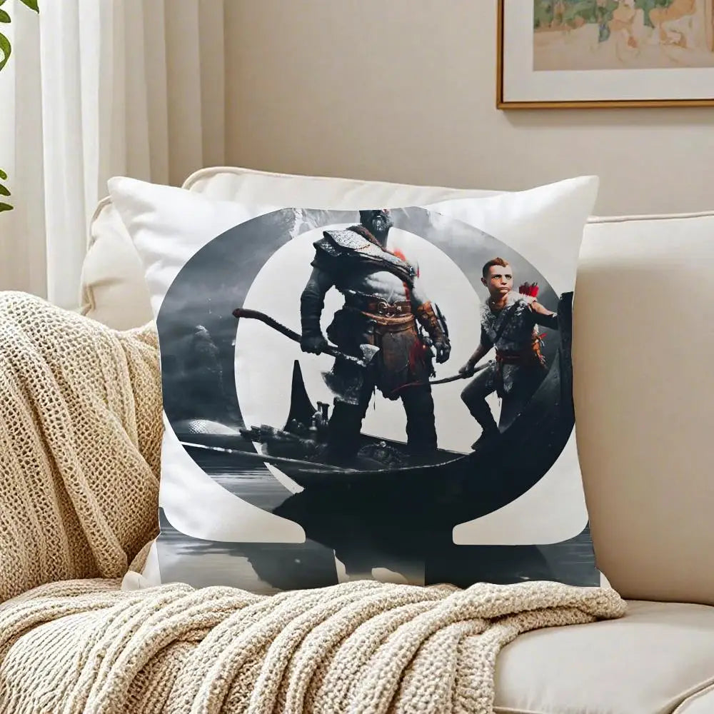 Game Mythological G-God of W-War Cushion Cover Pillowcase Anti-dustmite living Room Sofa Decor Cushion Room